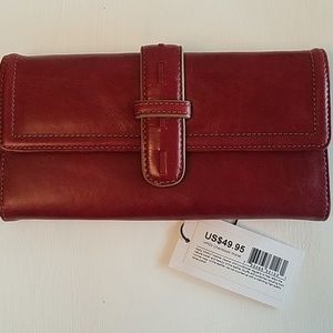 FranklinCovey Red Leather Wallet